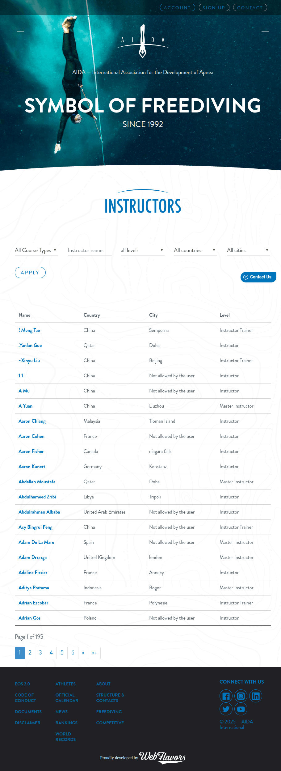 AIDA Instructor Database