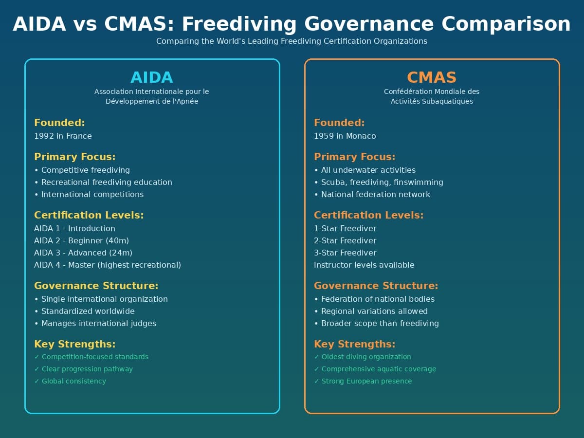 AIDA vs CMAS: The Fractured World of Freediving Governance